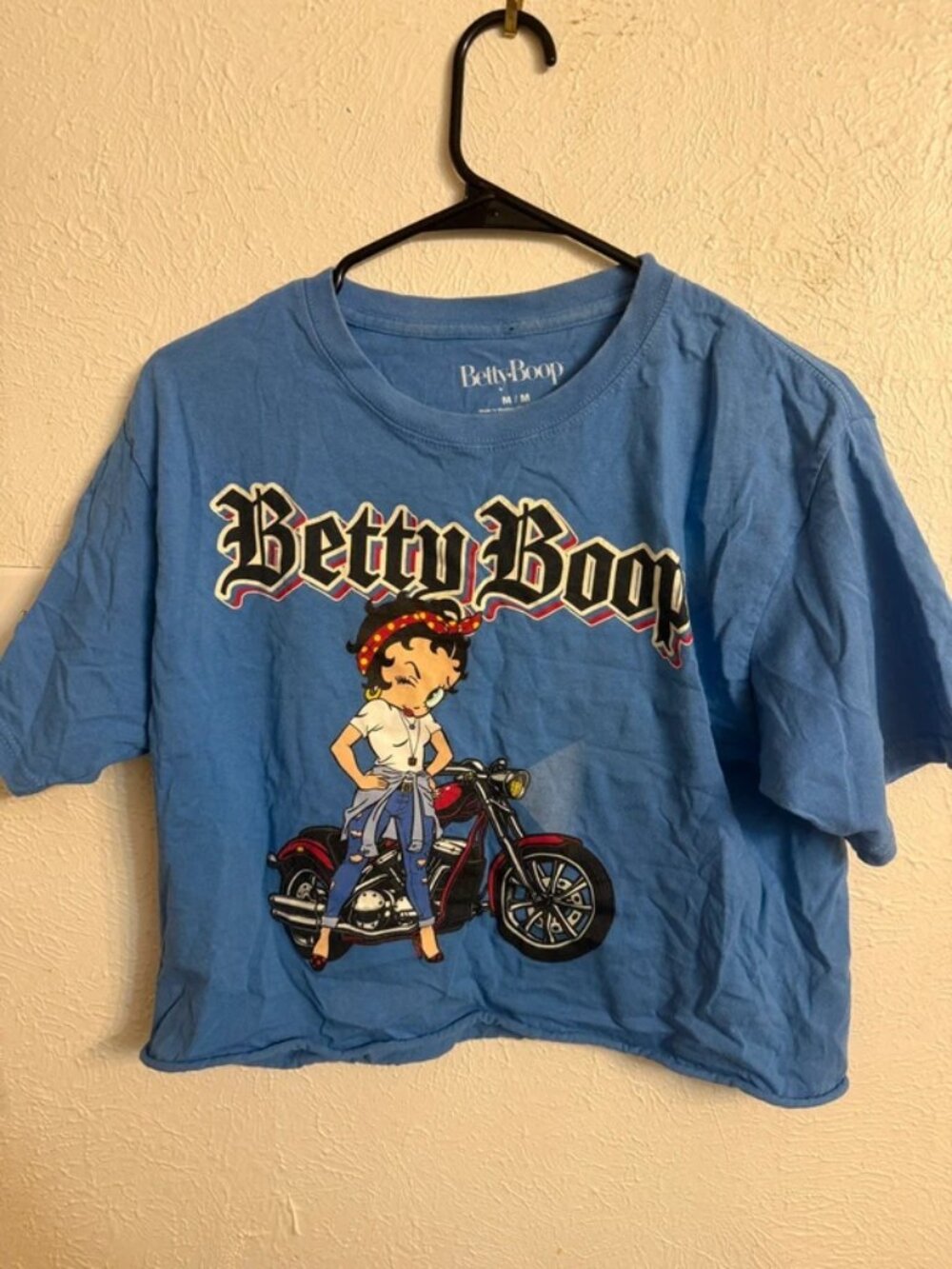 Blue Betty Boop Crop Top